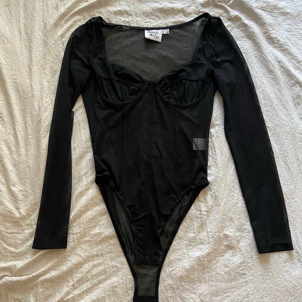 Princess Polly black sheet corset body suit